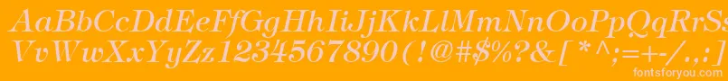 Шрифт SophisticateSsiItalic – розовые шрифты на оранжевом фоне