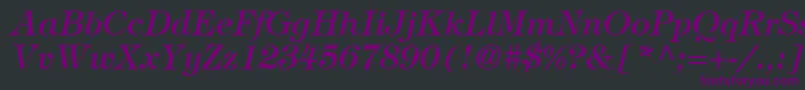 SophisticateSsiItalic Font – Purple Fonts on Black Background