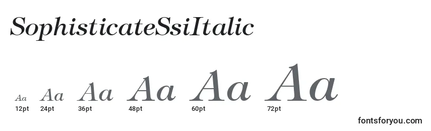 Размеры шрифта SophisticateSsiItalic