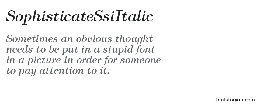 SophisticateSsiItalic フォントのレビュー