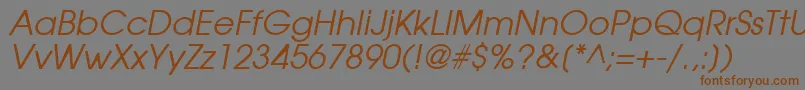 AvalancheItalic Font – Brown Fonts on Gray Background