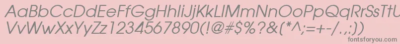 AvalancheItalic Font – Gray Fonts on Pink Background