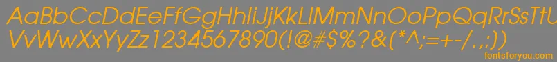 AvalancheItalic Font – Orange Fonts on Gray Background