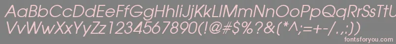 AvalancheItalic Font – Pink Fonts on Gray Background