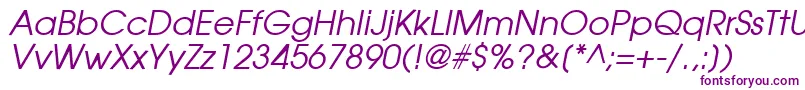 AvalancheItalic Font – Purple Fonts on White Background