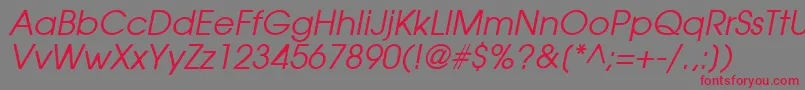 AvalancheItalic Font – Red Fonts on Gray Background