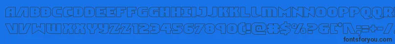 Ninjagardenout Font – Black Fonts on Blue Background