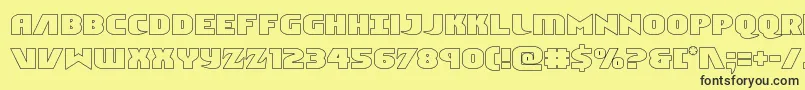 Ninjagardenout Font – Black Fonts on Yellow Background