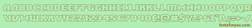 Ninjagardenout Font – Brown Fonts on Green Background