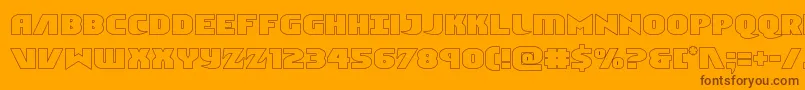 Ninjagardenout Font – Brown Fonts on Orange Background