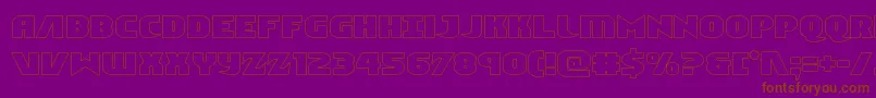 Ninjagardenout Font – Brown Fonts on Purple Background