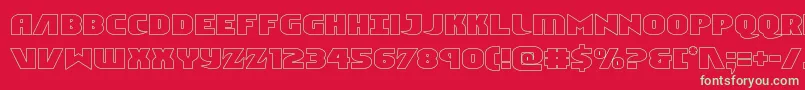 Ninjagardenout Font – Green Fonts on Red Background