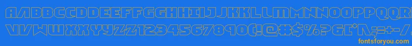 Ninjagardenout Font – Orange Fonts on Blue Background