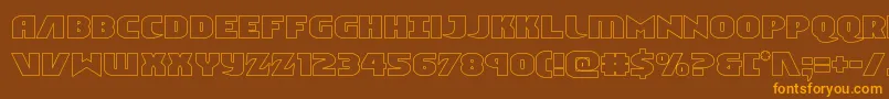 Ninjagardenout Font – Orange Fonts on Brown Background