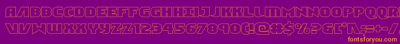 Ninjagardenout Font – Orange Fonts on Purple Background