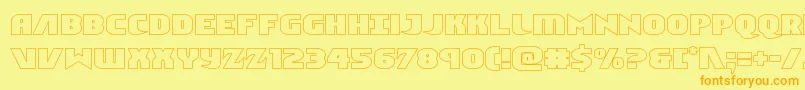 Ninjagardenout Font – Orange Fonts on Yellow Background