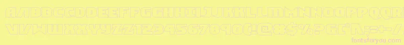 Ninjagardenout Font – Pink Fonts on Yellow Background