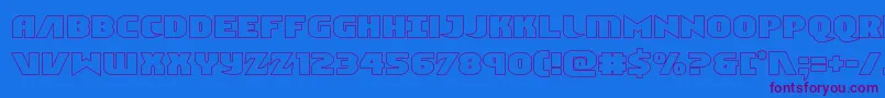 Ninjagardenout Font – Purple Fonts on Blue Background