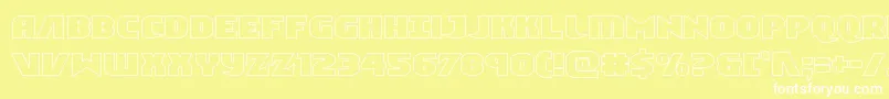 Ninjagardenout Font – White Fonts on Yellow Background