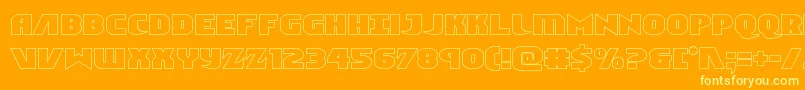 Ninjagardenout Font – Yellow Fonts on Orange Background