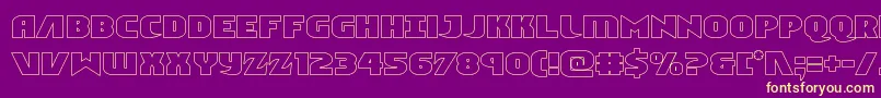 Ninjagardenout Font – Yellow Fonts on Purple Background