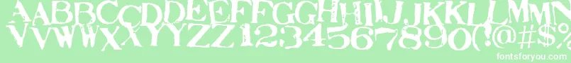 Stamaj Font – White Fonts on Green Background