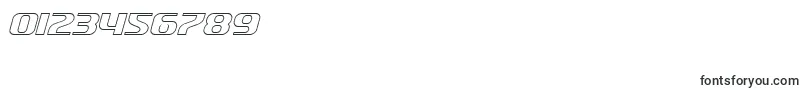フォントSfQuartziteOutlineItalic – 数字と数値のためのフォント