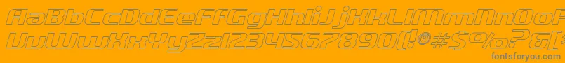 SfQuartziteOutlineItalic Font – Gray Fonts on Orange Background