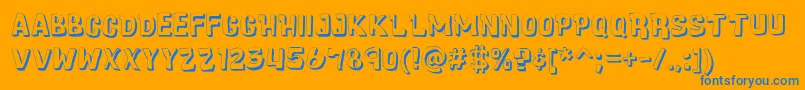 CartoonicMassive3D Font – Blue Fonts on Orange Background