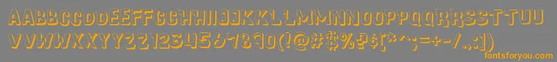 CartoonicMassive3D Font – Orange Fonts on Gray Background
