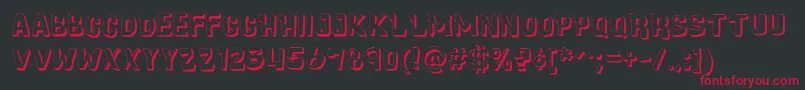 CartoonicMassive3D Font – Red Fonts on Black Background