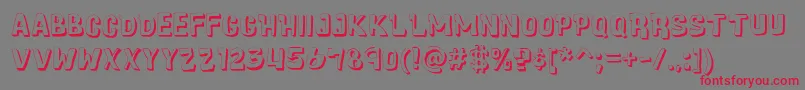 CartoonicMassive3D Font – Red Fonts on Gray Background