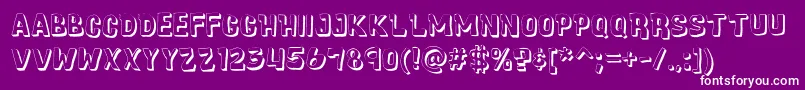 CartoonicMassive3D Font – White Fonts on Purple Background