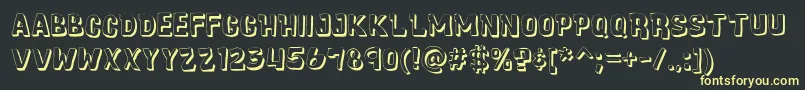 CartoonicMassive3D Font – Yellow Fonts on Black Background