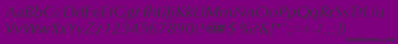 OptaneItalic Font – Black Fonts on Purple Background