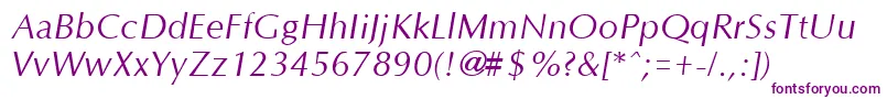 OptaneItalic Font – Purple Fonts on White Background