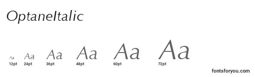 Größen der Schriftart OptaneItalic