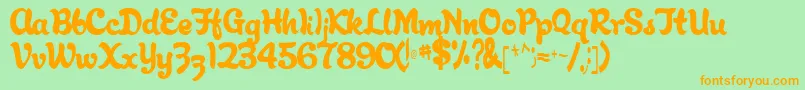 AbracadabraRegular Font – Orange Fonts on Green Background