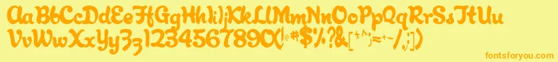 AbracadabraRegular Font – Orange Fonts on Yellow Background