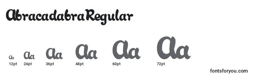 AbracadabraRegular Font Sizes