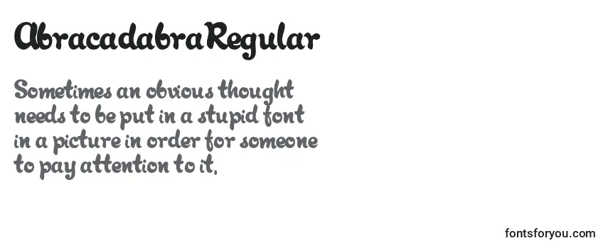 Шрифт AbracadabraRegular