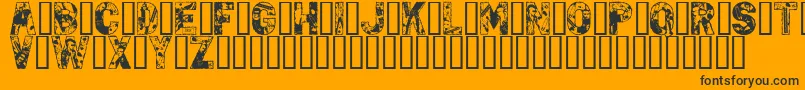 Шрифт PunkRock – чёрные шрифты на оранжевом фоне