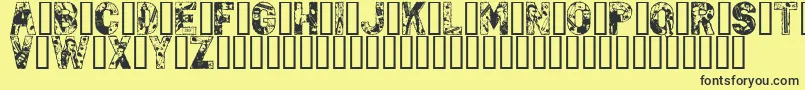 PunkRock Font – Black Fonts on Yellow Background