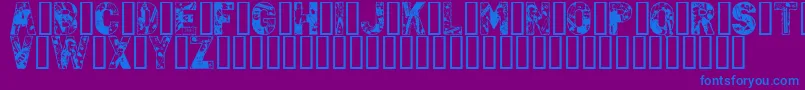 PunkRock Font – Blue Fonts on Purple Background