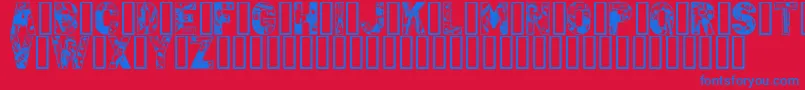Шрифт PunkRock – синие шрифты на красном фоне