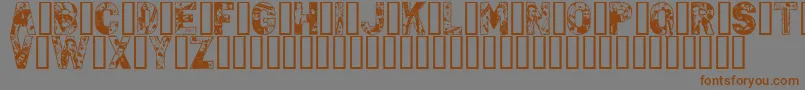 Шрифт PunkRock – коричневые шрифты на сером фоне