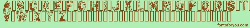 fuente PunkRock – Fuentes Marrones Sobre Fondo Verde