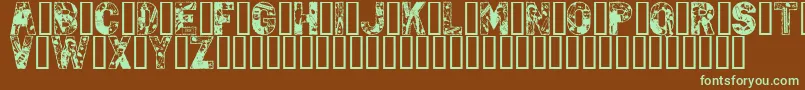 PunkRock Font – Green Fonts on Brown Background