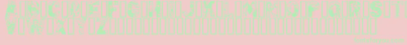 PunkRock Font – Green Fonts on Pink Background