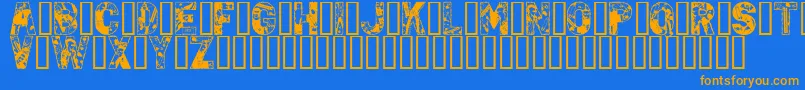 En savoir plus sur la police PunkRock Police PunkRock – polices orange sur fond bleu